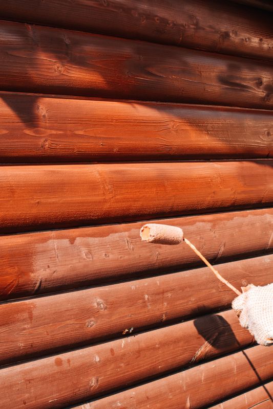 Wood Cabin Staining